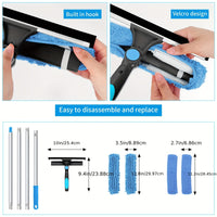 Skanto | Crystal Clear Raamreiniger – Professioneel 2-in-1 Telescoop Raam en Glas Reinigingssysteem