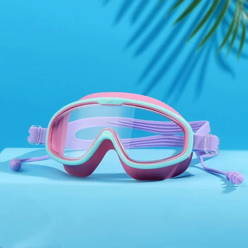 HD-Zwembril voor kinderen met een groot frame, waterdicht en anti-condens