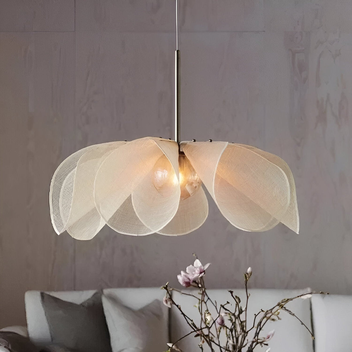 Fleur Flower Nordic Fabric Pendant Light