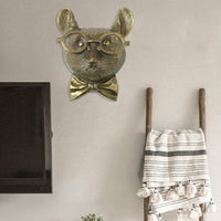 WallCritters – Speelse dierenkop wanddecoratie – Handgeschilderd resin ontwerp