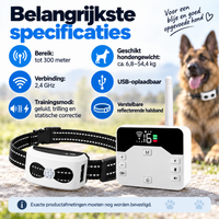 Professionele Trainingshalsband voor Hondenschool & Trainer – 2-in-1 met Bereik tot 300 m