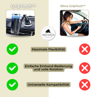 Handyhouder Auto GripTech | Sterke Zuigkracht | 360° Rotatie | Eenvoudige Bediening met Één Hand