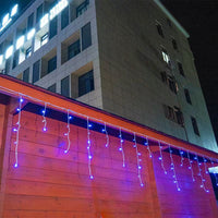 Quntis 50 m LED-ijsdruppellichtslinger | IP44 weerbestendig | 36 V laagspanning | meer dan 500 LED’s | ijsdruppel-watervaleffect | warm wit