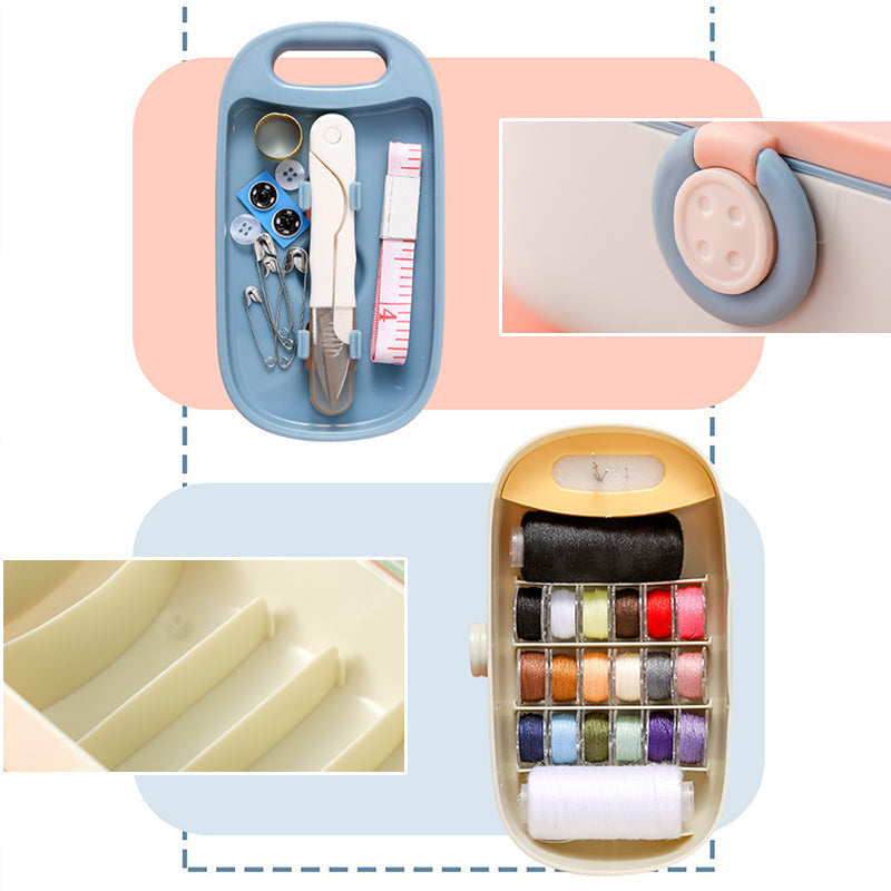 in-One-Nähkästchen met Knop en Fingerhut