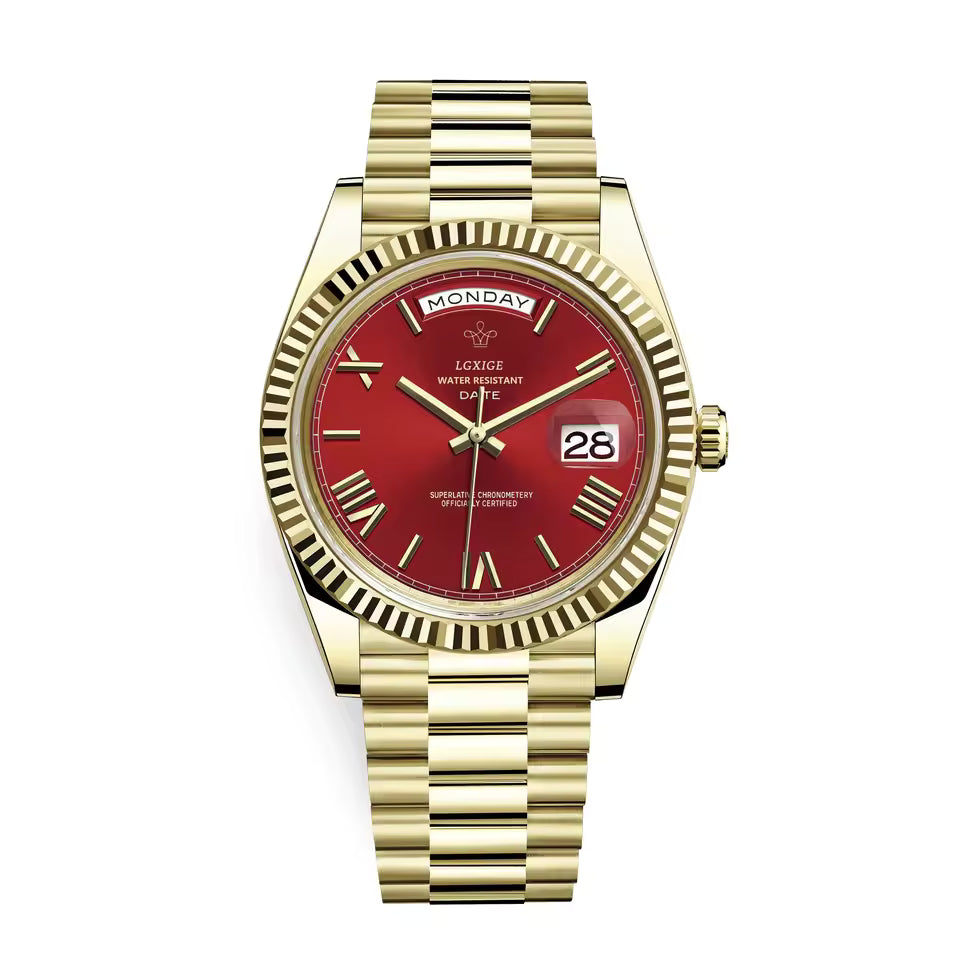 Herenhorloge – Elegant ontwerp met dag- en datumweergave