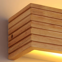 GlowWood - Rechthoekige waterdichte LED-wandlamp Noordse Spiegelverlichting