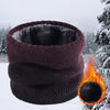 Warme wintersjaal | Gebreide fleece nekwarmer met dik kasjmier