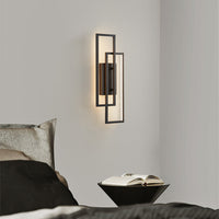 Rechthoekige Geometrische LED Wandlamp - Drie lichtkleuren in één lamp