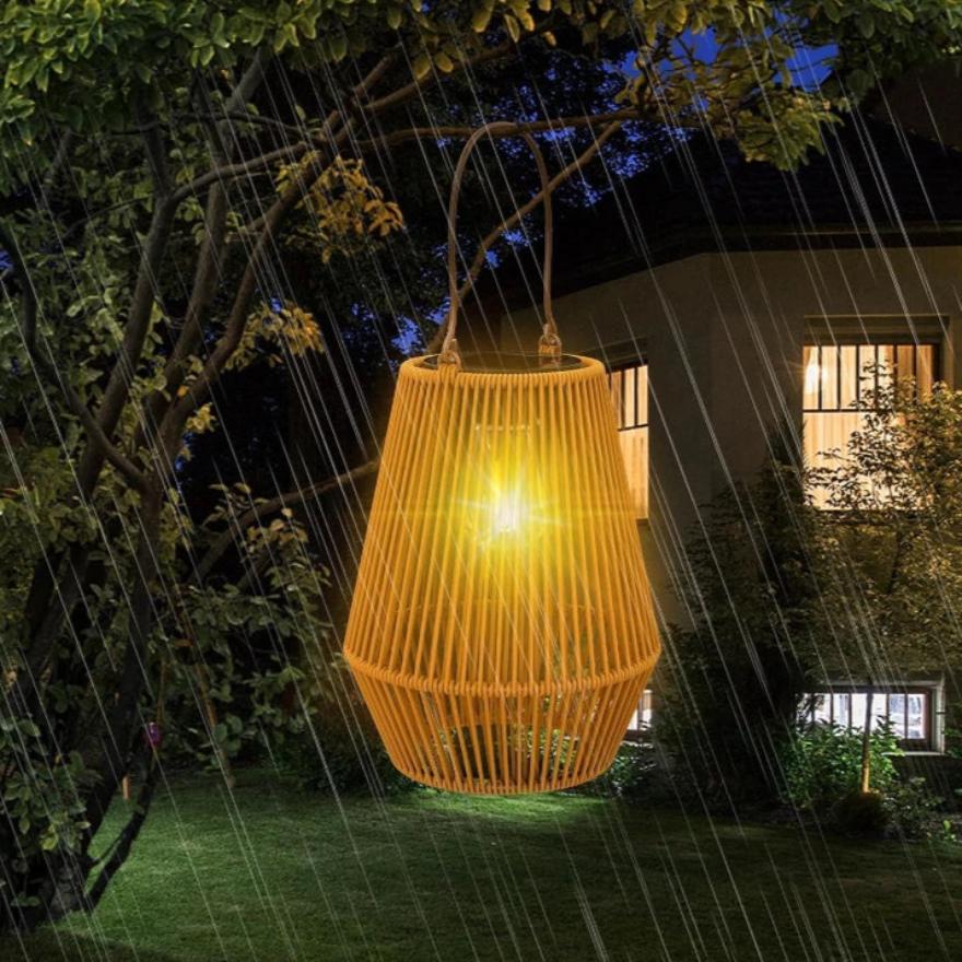 Solar Buiten Handgeweven Tuinlampen | Waterdichte Landschapsverlichting voor Villa & Terrasdecoratie - Alpho