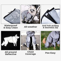 Honden Regenjas met Benen - Waterdichte Hondenjas voor Kleine en Grote Rassen | UK Cozy Winterkleding