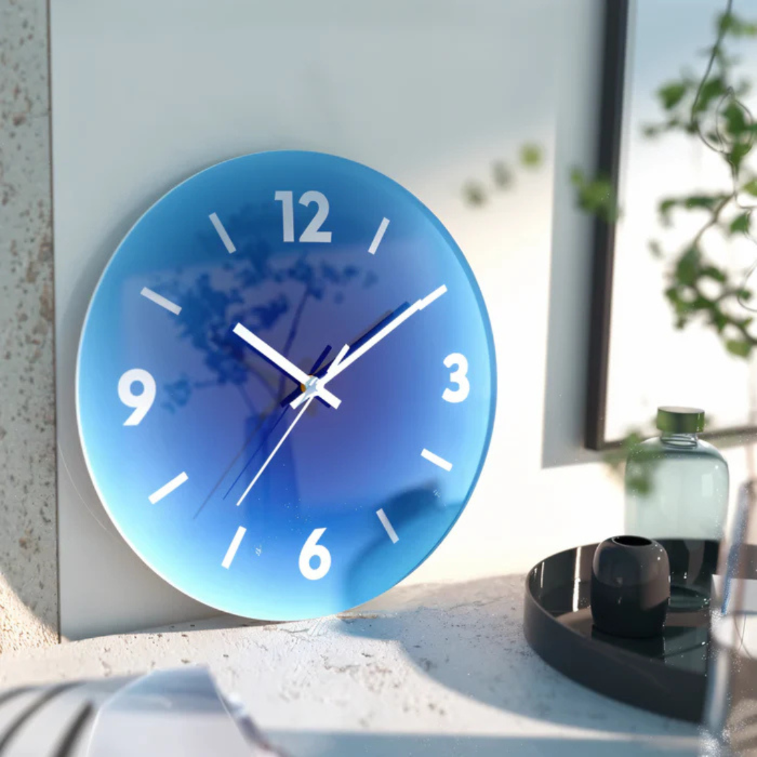 Design Glas Wandklok