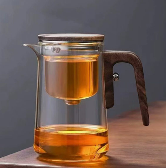 BrewPure Magnetische Theepot | Deluxe glazen theepot met one-click scheide