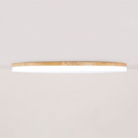 Eilo LED Plafondlamp Groot Rond Modern Hout