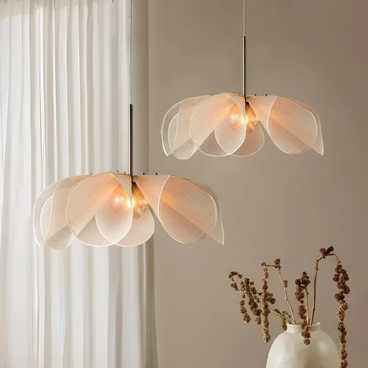 Fleur Flower Nordic Fabric Pendant Light