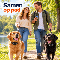PROCANIS – Trainingshalsband voor 2 Honden met Afstandsbediening, 2 Ontvangers & 3 Modi