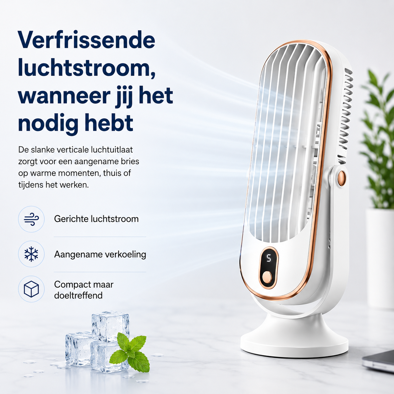 Coolux – Ultra-Stille USB Bureauventilator