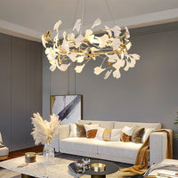 Jarn Hanglamp Blad/Multi Modern Metaal/Porselein Goud/Wit Woonkamer