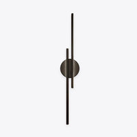 Elgo Moderne Nordic Schijf/Lineaire Metalen LED Wandlamp, Zwart/Wit