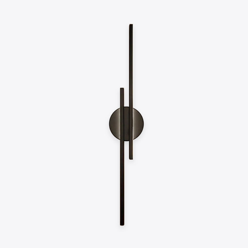 Elgo Moderne Nordic Schijf/Lineaire Metalen LED Wandlamp, Zwart/Wit