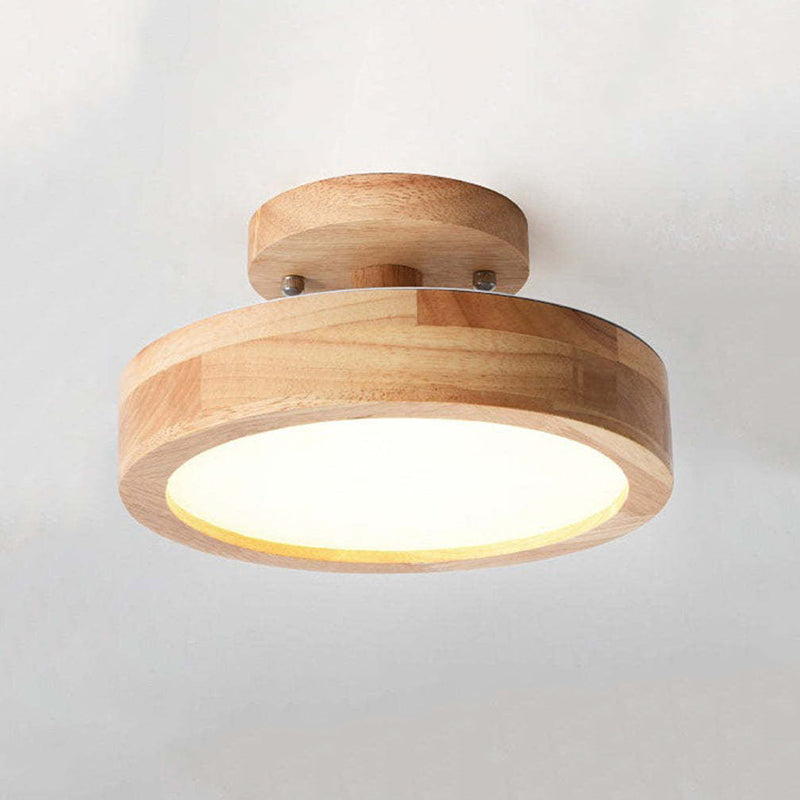 Orya Ronde LED Plafondlamp Modern Hout Kleurrijk