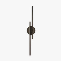 Arisha Moderne LED Wandleuchte, Twin Linear, Zwart/Wit, Metaal, Slaapkamer