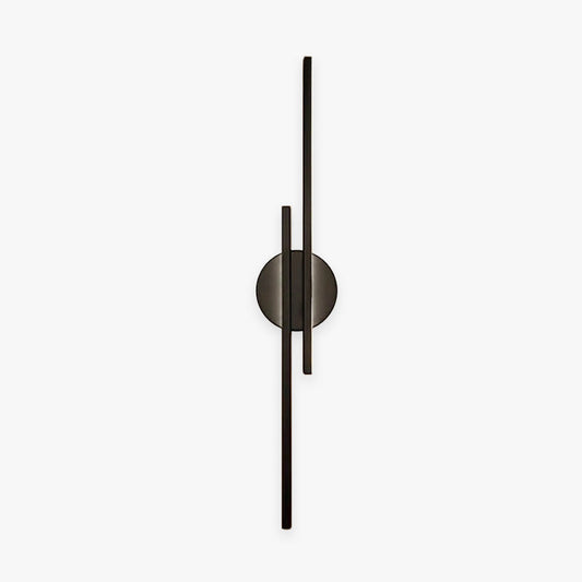 Arisha Moderne LED Wandleuchte, Twin Linear, Zwart/Wit, Metaal, Slaapkamer