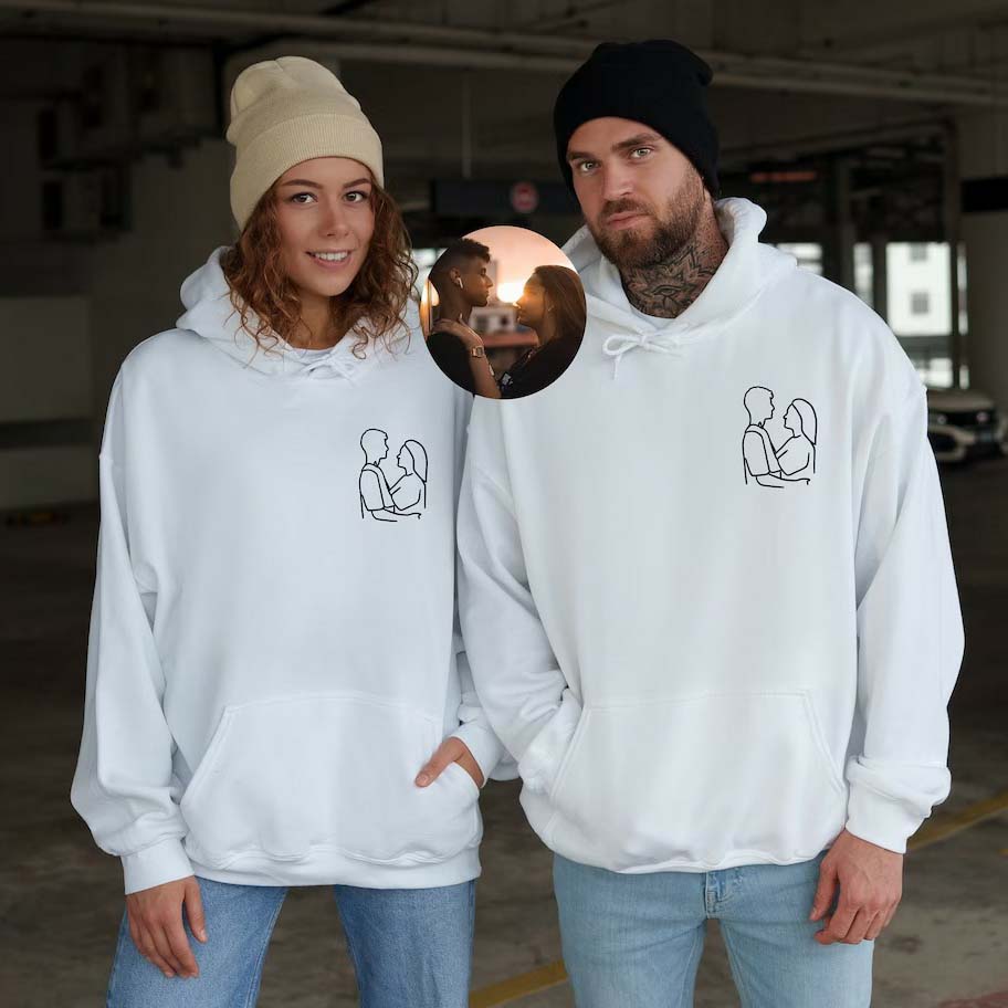 Moederdagcadeau | Imagecapture Hoodie | Elegant foto borduurwerk voor modieuze aandenkens