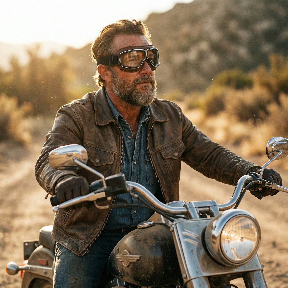 Leren Motorbril – RiderEdge