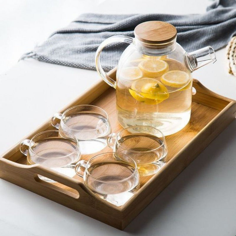 Scandinavische Glazen Theepot Set