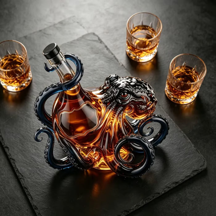 OctoSpirits – 3D Octopus Decoratieve Fles