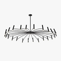 Arisha Moderne Geblazen Lineaire Metaal Meerdere Hoofd Chandeliers