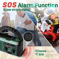 StormMate X10 Noodradio met 10.000 mAh Powerbank | Zonne-energie, Crank & USB-C | LED-Licht, SOS-Alarme & Kompas | AM/FM/NOAA