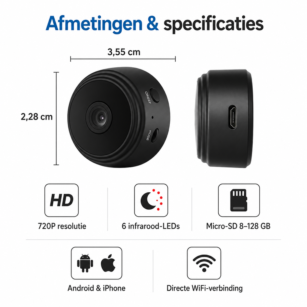 AutoVision | Draadloze Hondencamera met Nachtzicht voor Smartphone