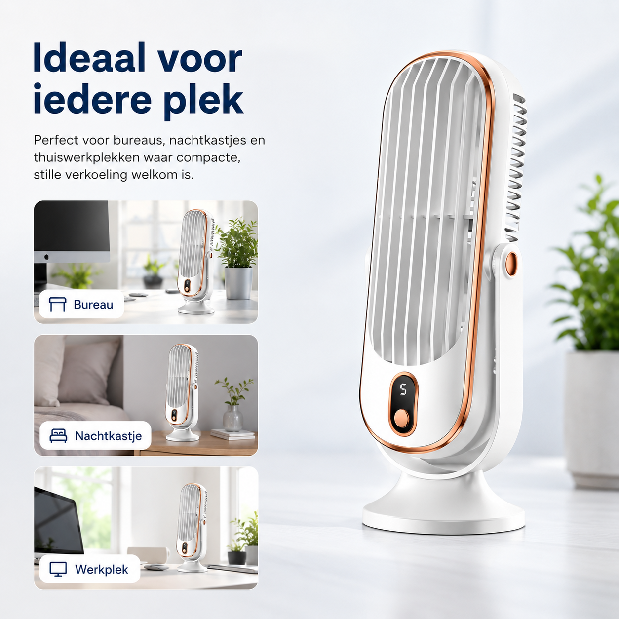 Coolux – Ultra-Stille USB Bureauventilator