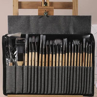 Professionele Kunstpenseel met Natuurlijke Houten Handvatten Set