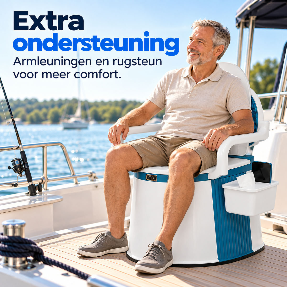 Draagbaar Boottoilet voor Boot, Watersport & Vissen