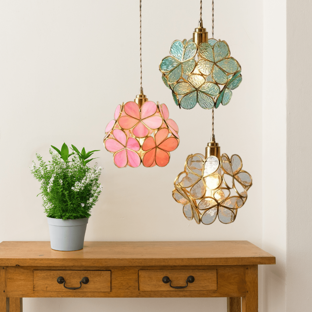 Bloeiende Nordic Bloem Glas Hanglamp