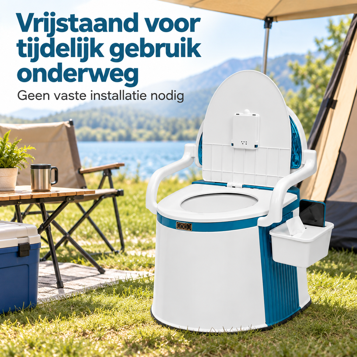 Draagbaar Festivaltoilet voor Festivals, Roadtrips & Lange Reizen