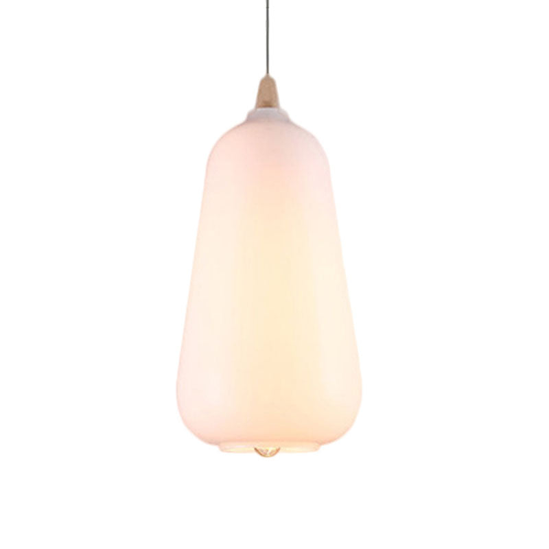 Globale/Pompoen/Ellips Pendant Light Hedendaagse Rook/Amber/Wit Glas 1 Licht Eetkamer Hanglamp