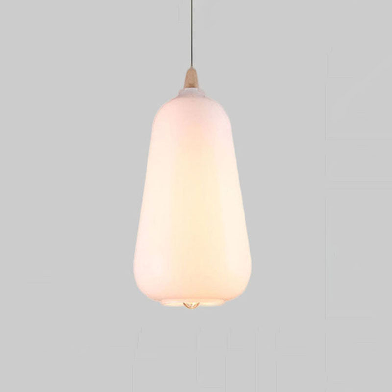 Globale/Pompoen/Ellips Pendant Light Hedendaagse Rook/Amber/Wit Glas 1 Licht Eetkamer Hanglamp