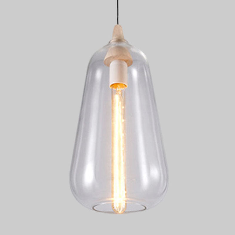 Globale/Pompoen/Ellips Pendant Light Hedendaagse Rook/Amber/Wit Glas 1 Licht Eetkamer Hanglamp