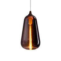 Globale/Pompoen/Ellips Pendant Light Hedendaagse Rook/Amber/Wit Glas 1 Licht Eetkamer Hanglamp