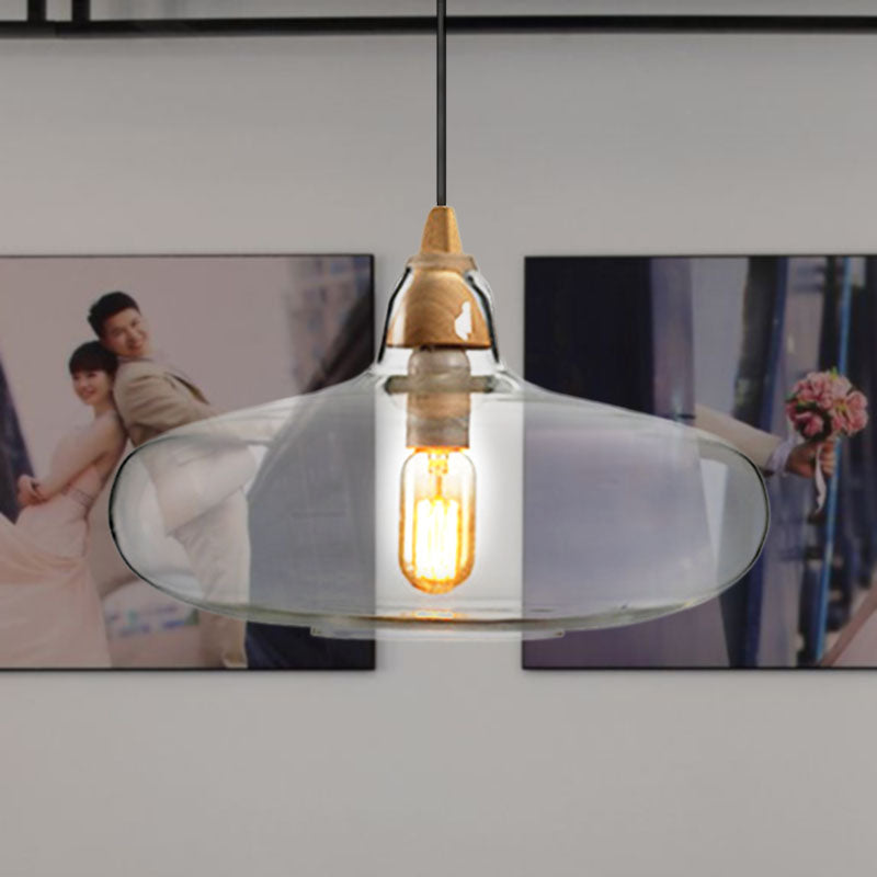 Globale/Pompoen/Ellips Pendant Light Hedendaagse Rook/Amber/Wit Glas 1 Licht Eetkamer Hanglamp