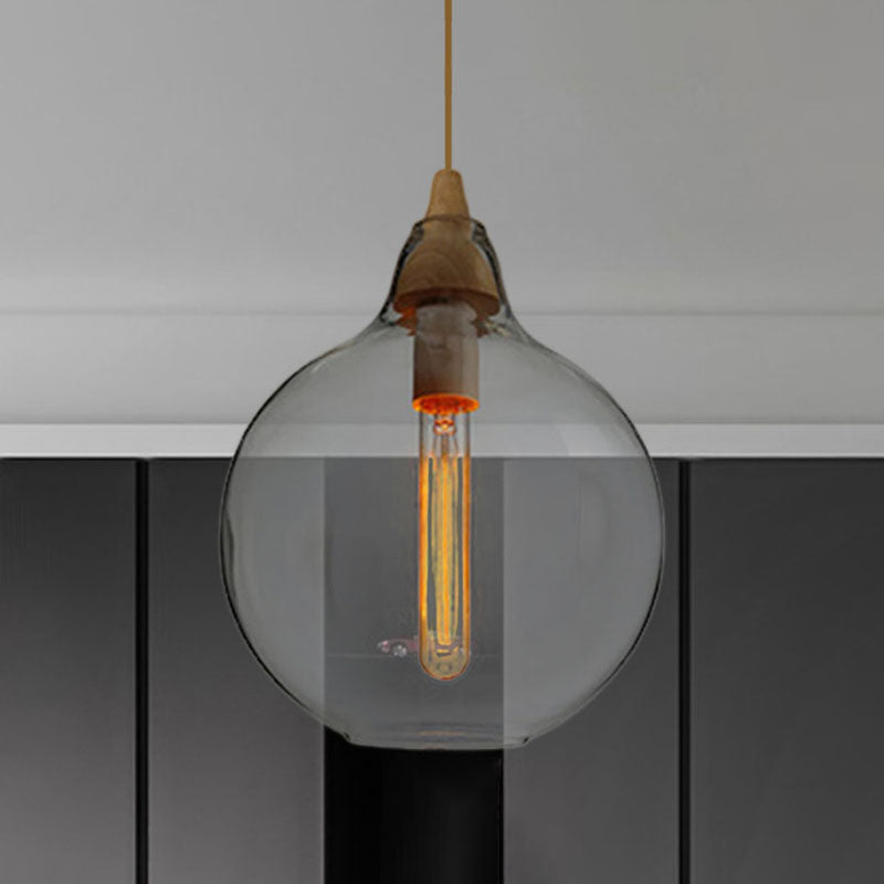 Globale/Pompoen/Ellips Pendant Light Hedendaagse Rook/Amber/Wit Glas 1 Licht Eetkamer Hanglamp