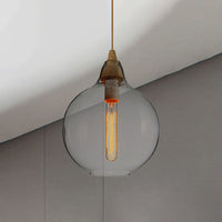 Globale/Pompoen/Ellips Pendant Light Hedendaagse Rook/Amber/Wit Glas 1 Licht Eetkamer Hanglamp