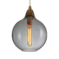 Globale/Pompoen/Ellips Pendant Light Hedendaagse Rook/Amber/Wit Glas 1 Licht Eetkamer Hanglamp