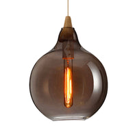 Globale/Pompoen/Ellips Pendant Light Hedendaagse Rook/Amber/Wit Glas 1 Licht Eetkamer Hanglamp