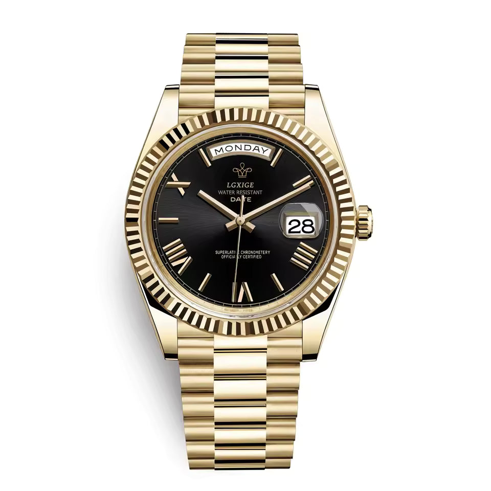 Herenhorloge – Elegant ontwerp met dag- en datumweergave