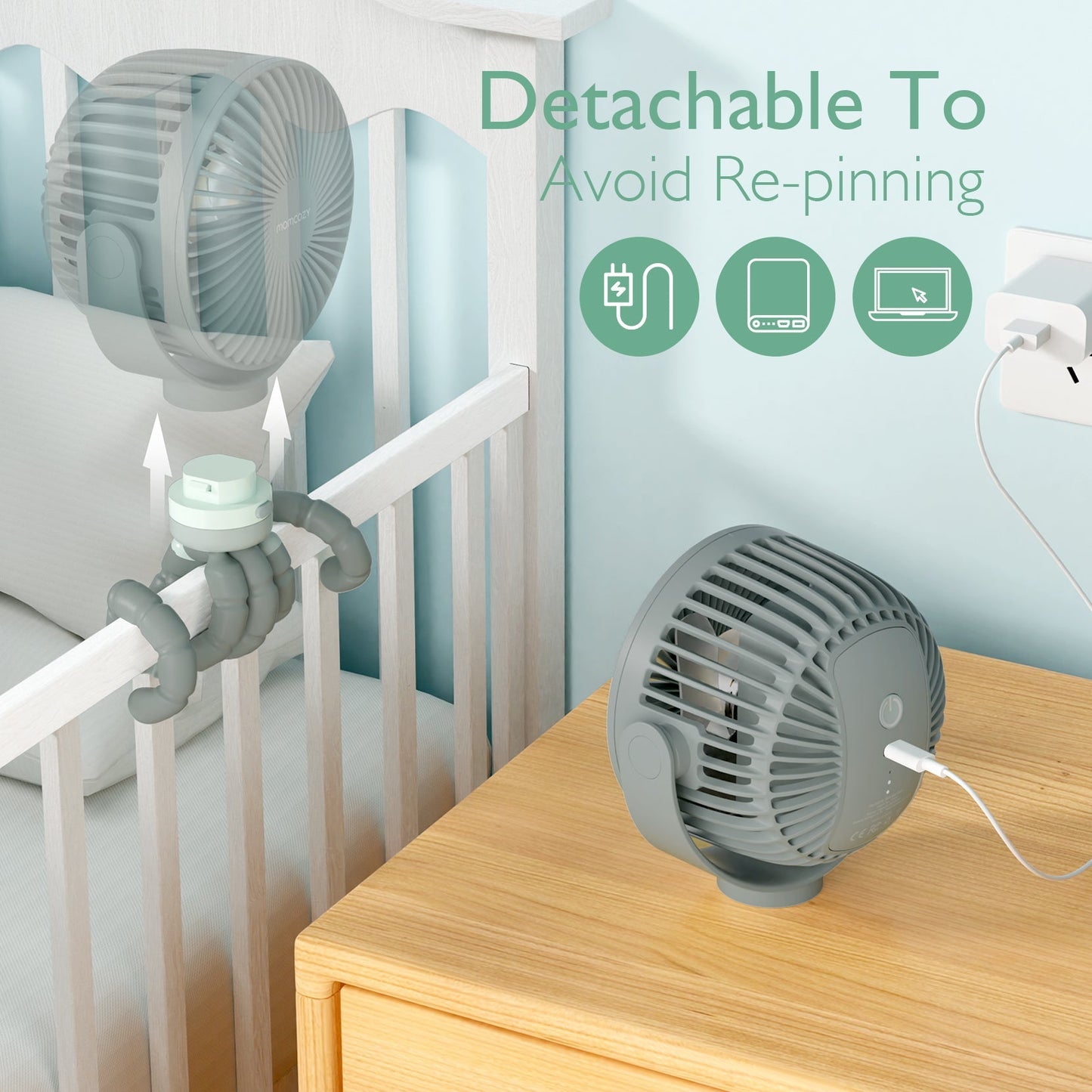 USB Oplaadbare Handventilator voor Reizen