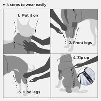 Honden Regenjas met Benen - Waterdichte Hondenjas voor Kleine en Grote Rassen | UK Cozy Winterkleding